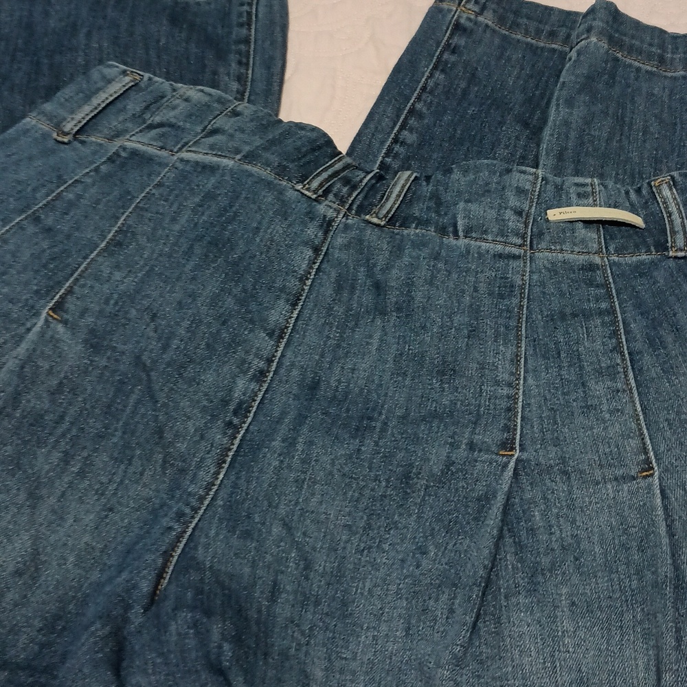 Pilcro and the Letterpress Wide-Leg Blue Denim Culottes - Picture 9 of 9